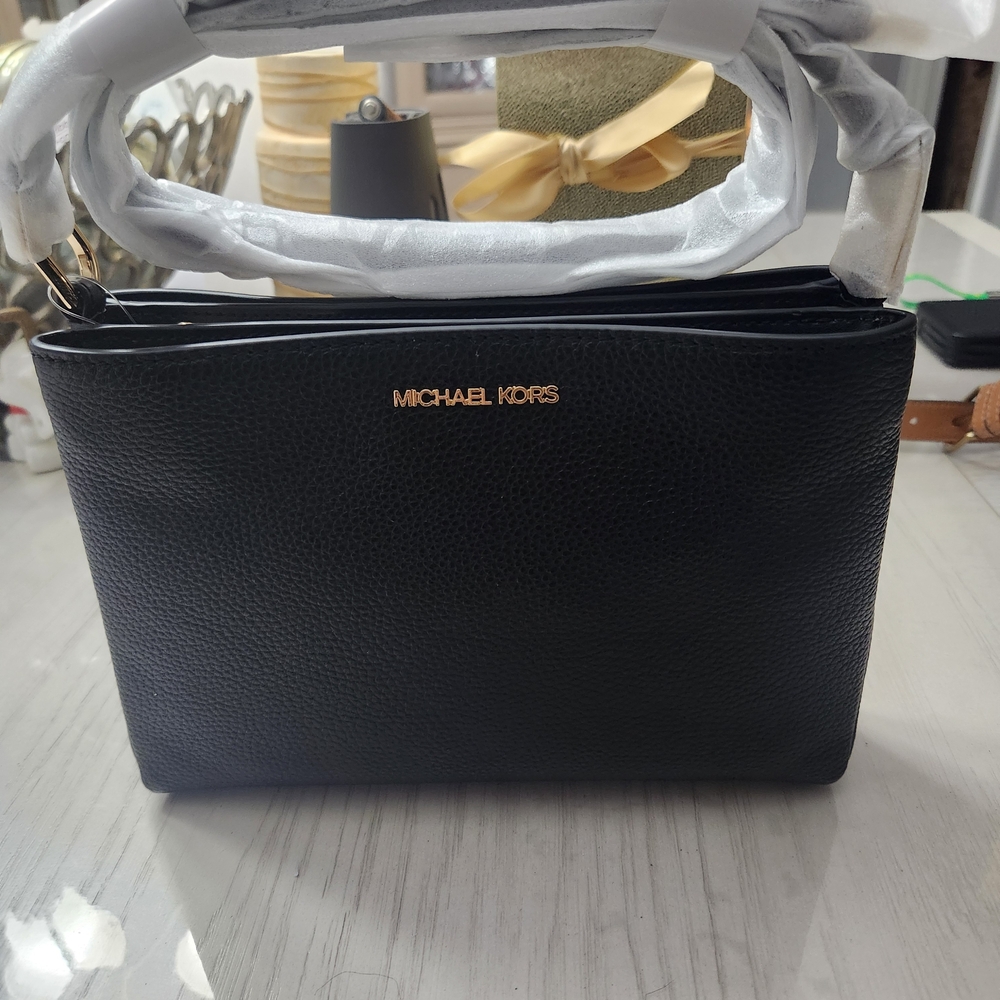 Michael Kors Black Pebbled Leather Purse